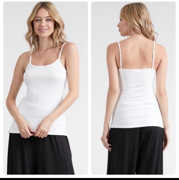 NEW BASIC, SHOULDER STRAP TANK TOP! WHITE Size Medium Large - Picture 1 of 3